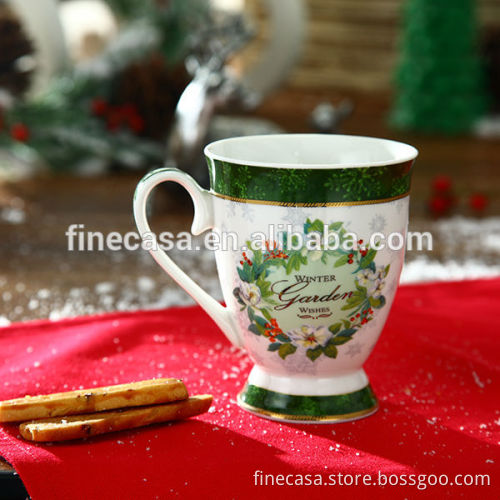 10OZ New Bone China Christmas Design Ceramic Mugs of New Christmas